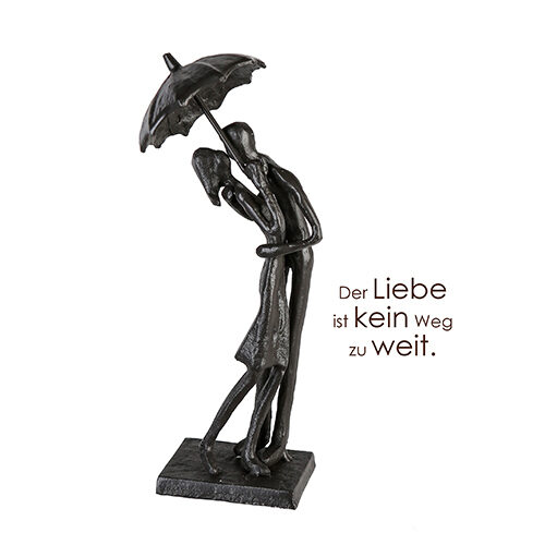 Design Skulptur Umbrella  Eisen brüniert Höhe18cm